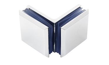 Коннектор для душевой кабины стекло-стекло 90° 45х45 мм цинк-хром полированный t735 PZn  купить в Уфе