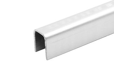 Профиль П-образный, L=2000 мм, t=1.5 мм, для стекла 10 мм, шлиф. (AISI 304) Ф-1147 купить в Уфе