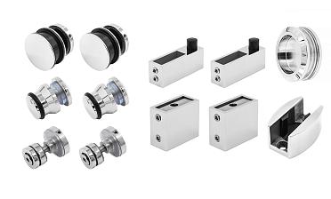 Комплект раздвижной системы для стеклянной душевой, цинк-хром полированный t401 PZn  купить в Уфе