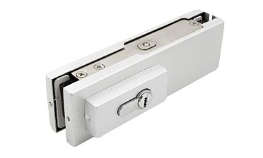 Замок для стеклянной двери угловой с круглым ригелем комплект, под алюминий t150 AL купить в Уфе