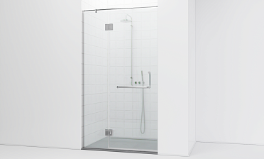 Комплект фурнитуры для душевой перегородки в проеме на профиле с глухим стеклом и дверью t561-1 купить в Уфе