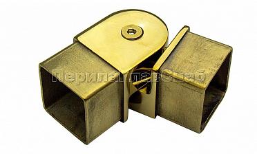 Поворот поручня 40х40 мм, регулируемый, полированный, под золото (AISI 304) Фk366-88 купить в Уфе