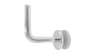 Держатель поручня к стеклу, вынос 60х70, Ø43х5 мм для стекла 10-12мм, (AISI 304) k008-5 купить в Уфе