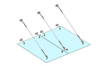 Комплект фурнитуры для козырька 1500х1800 (на вантах/тягах) k671-15-18 купить в Уфе