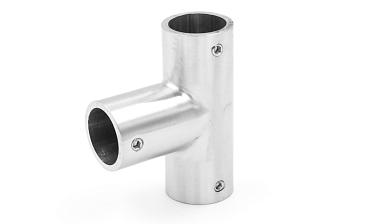 Соединитель-тройник для трубы 19 мм, нержавеющая сталь AISI 304, шлифованная t902 SSS купить в Уфе