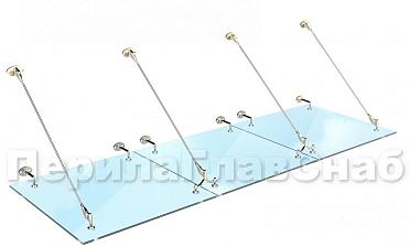 Комплект фурнитуры для козырька 1800х2800 (на вантах/тягах) k671-18-28 купить в Уфе