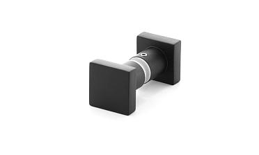 Ручка-кноб квадратная, для стекла 6-12мм, черная t669 Bl купить в Уфе