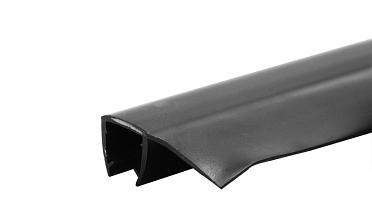 Уплотнитель для стекла 8 мм, непрозрачный черный, 90°, стекло-стекло 2200 мм t215-2 Bl-U купить в Уфе