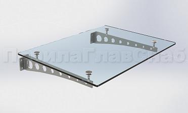 Стеклянный козырек на консоли из листа купить в Уфе