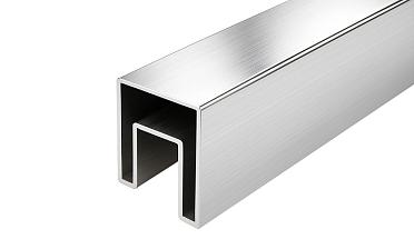 Труба 40х40 мм с пазом 24 х 24 под стекло, шлифованная, AISI201, k856-4 купить в Уфе