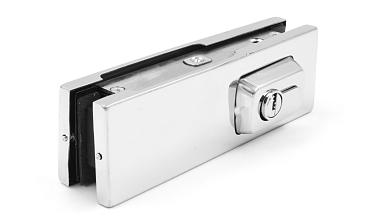 Замок для стеклянной двери угловой с круглым ригелем комплект, шлифованный t150 SSS купить в Уфе