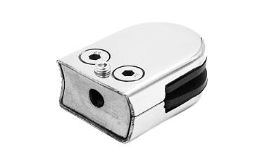 Стеклодержатель штампованный под стекло 8мм (4+4 мм), под стойку Ø38.1 мм 40х22х54, полированный (AISI 304) k538-2 купить в Уфе