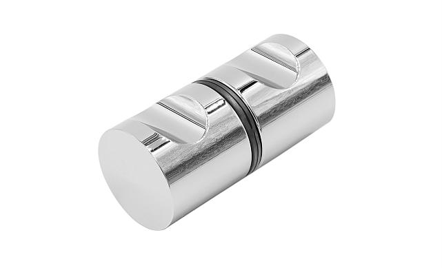 Ручка-кноб для двери 32х38 мм латунь-хром, полированная t696 PC