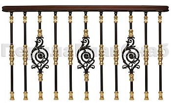 Латунные перила для лестниц серии – Намибия L07 в Уфе. Готовые проекты ПерилаГлавСнаб