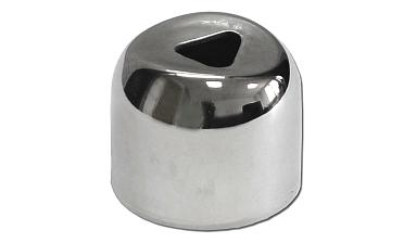 Наконечник штампованный (СПС) прямой 90° на трубу Ø25 мм, для поручня Ø38.1 мм, полированный, нержавеющий, AISI 201, k071-3 купить в Уфе