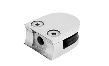 Стеклодержатель литой под стекло 8 мм (4+4 мм), под стойку Ø38.1 мм, (40х22х49), полированный AISI 316 k001-5 купить в Уфе