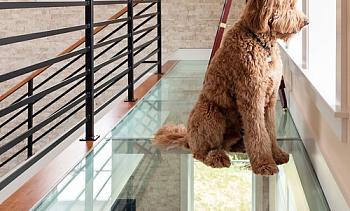 Стеклянный пол на площадке в частном доме в Уфе. Готовые проекты ПерилаГлавСнаб