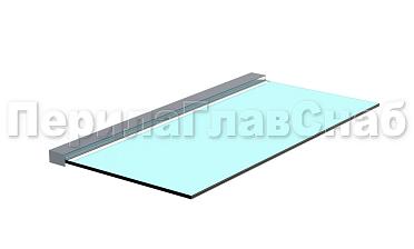 Козырек на алюминиевом профиле ,вынос до 950мм, k671-100 купить в Уфе