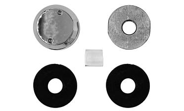 Комплект торцевого крепления несущего стекла, гайка-шайба Ø50х10х18 мм с внутренней резьбой М16, полированный (aisi 201) k277-5 купить в Уфе