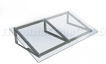 Козырек на треугольном скате из поликарбоната купить в Уфе