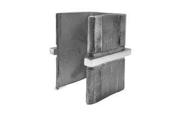 Соединитель для поручня 40х40 мм с пазом, полированный (AISI 304) Фk545-2 купить в Уфе