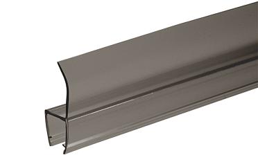 Уплотнитель для стекла 8мм, полупрозрачный черный, 180°, стекло-стекло 2,2 м  t204-2 BL купить в Уфе