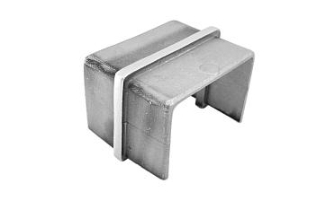 Соединитель для поручня с пазом 40х60 мм, шлифованный (AISI 304) Фk541-2 купить в Уфе