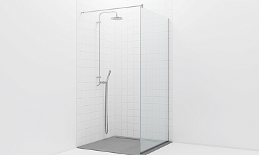 Стационарная душевая перегородка на профиле t581-1 купить в Уфе