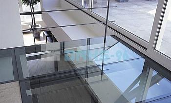 Стеклянный потолок на межэтажной площадке в Уфе. Готовые проекты ПерилаГлавСнаб
