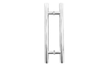 Ручка для стеклянной двери рейлинг двухсторонняя для стекла 8-12 мм, 32х1500х1800 мм, полированная t633-1800 PSS  купить в Уфе