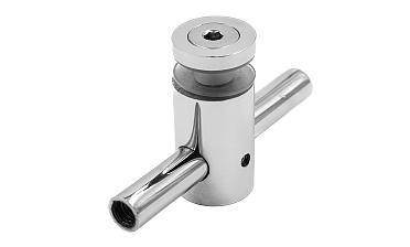 Спайдерный стеклодержатель для стекла 10 мм (5+5 мм), полированный, регулируемый (AISI 201) k215 купить в Уфе