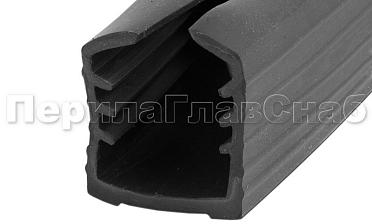 Уплотнитель в поручень с пазом 24х24 для стекла 8 мм (4+4), EPDM Фk309 купить в Уфе