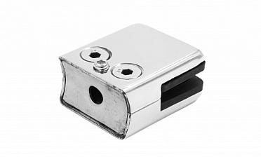 Стеклодержатель штампованный  под стекло 8 мм (4+4 мм), квадратный, под стойку Ø38.1 мм (40х24х48), полированный (AISI 304) k351 купить в Уфе