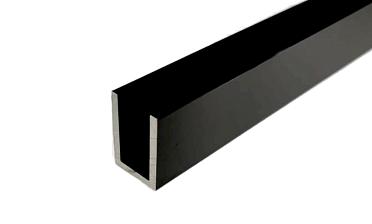 П-образный профиль 19x13, L=2200, под стекло 8 мм, алюминий анодированный в черный глянцевый t756 AND BL купить в Уфе
