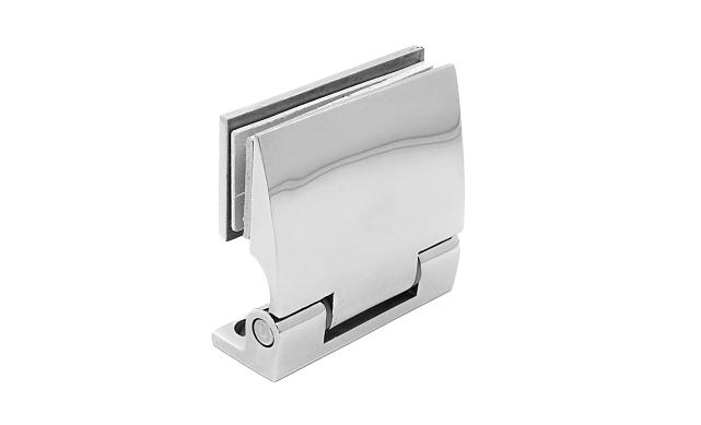 Петля стена-стекло 90°, односторонняя, без реза, нерж., полир. t315 PSS