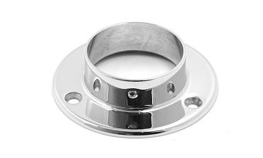 Фланец для трубы Ø50.8 мм, литой, полированный под 3 самореза 4.8 мм (AISI 304) k022 купить в Уфе