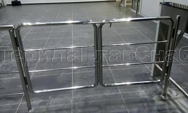 Нержавеющие двустворчатые калитки с горизонтальным заполнением купить в Уфе