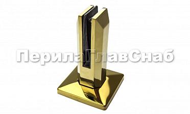 Стеклодержатель литой напольный, плоский 50х50х160 мм, полированный, под золото (AISI 304) Фk275-88 купить в Уфе