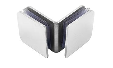 Коннектор для душевой кабины стекло-стекло 90° 45х45 мм латунь-хром, полированный t725 PC купить в Уфе