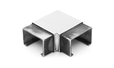 Отвод для поручня с пазом 40х60 мм, полированный (AISI 304) k542 купить в Уфе