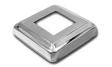 Низ стойки фигурный под трубу 40х40 мм, 82х82х0.8, высота 19 мм, полированный (AISI 304) k030 купить в Уфе