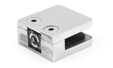 Стеклодержатель литой, под стекло 8 мм. 4+4 мм. на плоскость 42х22,5х42  полированный (AISI 304) k003 купить в Уфе