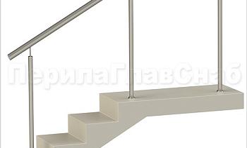 Нержавеющие ограждения без ригелей для крыльца в Уфе. Готовые проекты ПерилаГлавСнаб