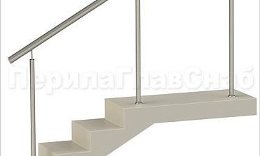 Нержавеющие ограждения без ригелей для крыльца купить в Уфе