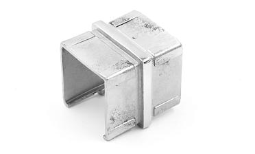 Соединитель для поручня с пазом 40х40 мм, полированный, (AISI 304) k545 купить в Уфе