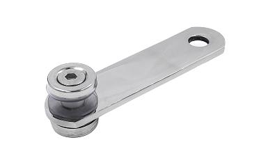 Стеклодержатель пластинчатый 2хМ8 (половинка), по центрам 85х5 мм, полированный, шайбы 5 мм штамп., под стекло 6-12 мм, (AISI 201) k047-1/2 купить в Уфе