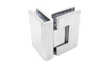 Петля для душевой кабины стекло-стекло 90° 90х55 мм шлифованная  t304 SSS купить в Уфе