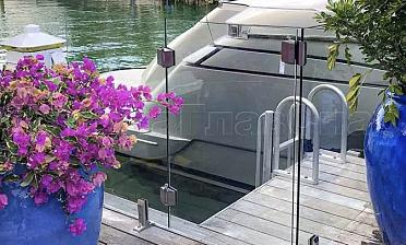 Стекло на креплениях: одностворчатые калитки стекло-стекло купить в Уфе