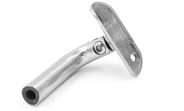 Держатель поручня выносной на стойку, с регул. ложементом под Ø38.1 мм, резьба внутр. М8, шлифованный, (aisi 304) k261-2 купить в Уфе