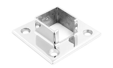 Фланец для трубы с пазом 40х40 мм, полированный, литой (AISI 304) k554 купить в Уфе